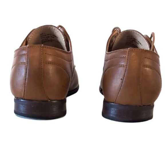 Perry Ellis Brown Oxford Suede Shoes with Blue Soles - Picture 4 of 7